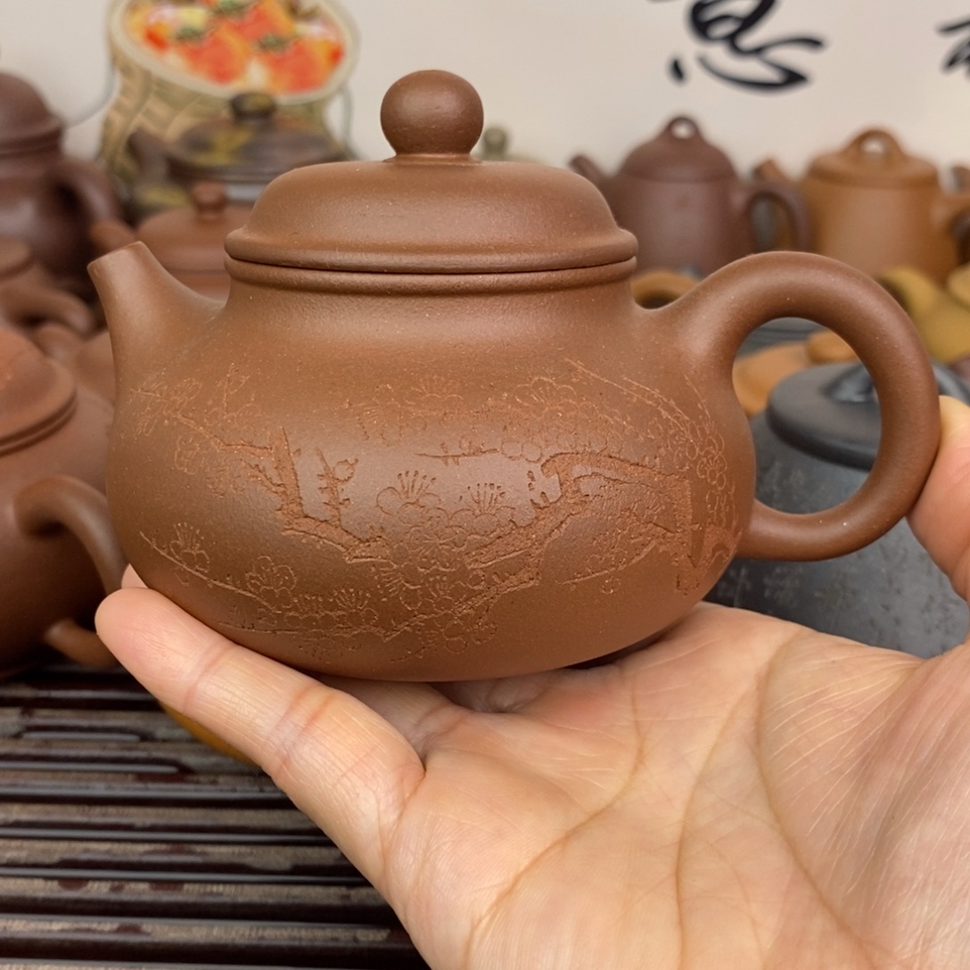 茶壶紫砂200ccccc深井紫泥容天
