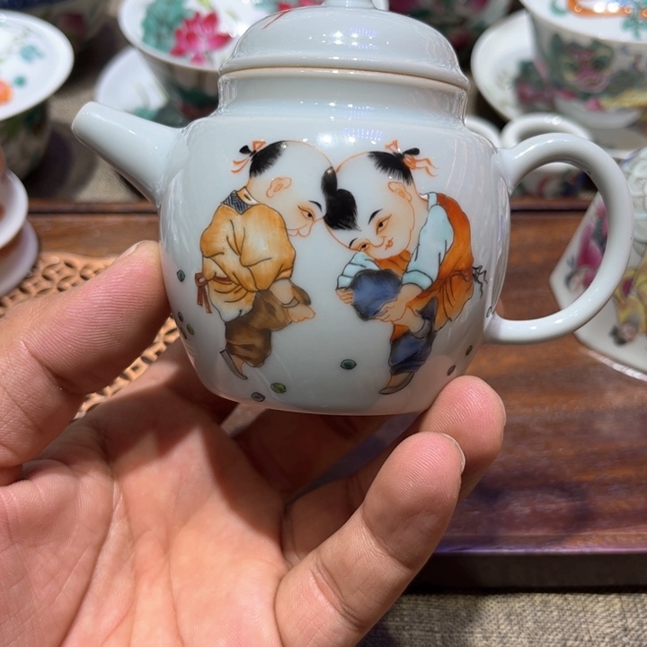 纯手绘精品盖碗杯