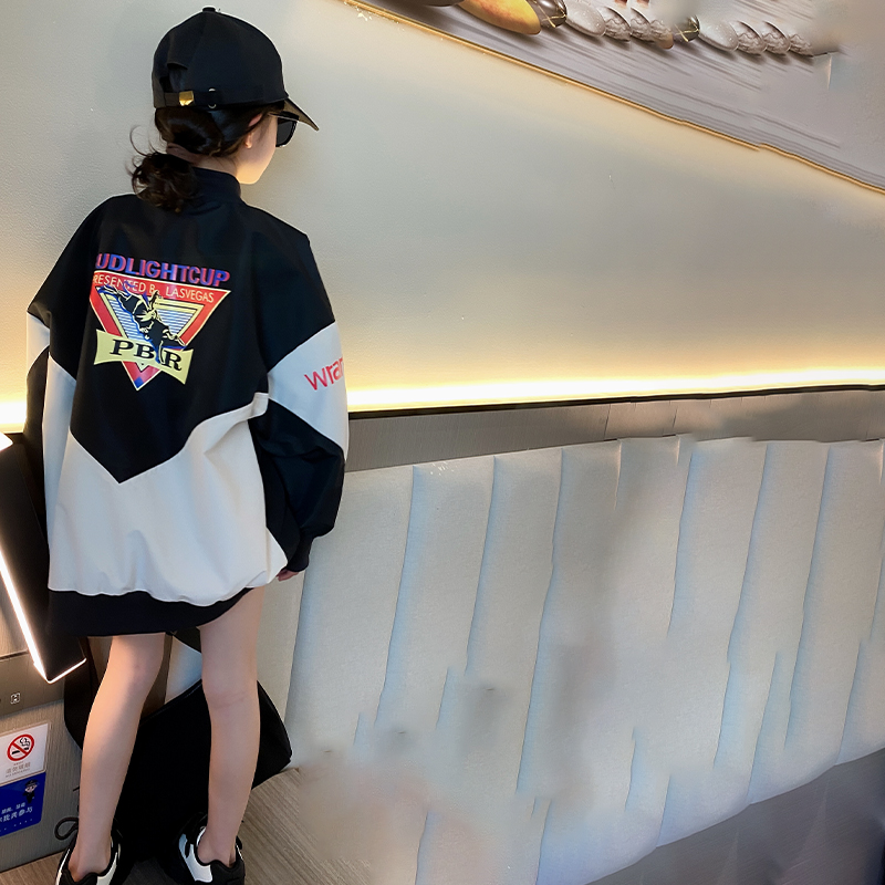 女童棒球服外套2025新款洋气休闲夹克中大儿童上衣春装6-12岁潮款