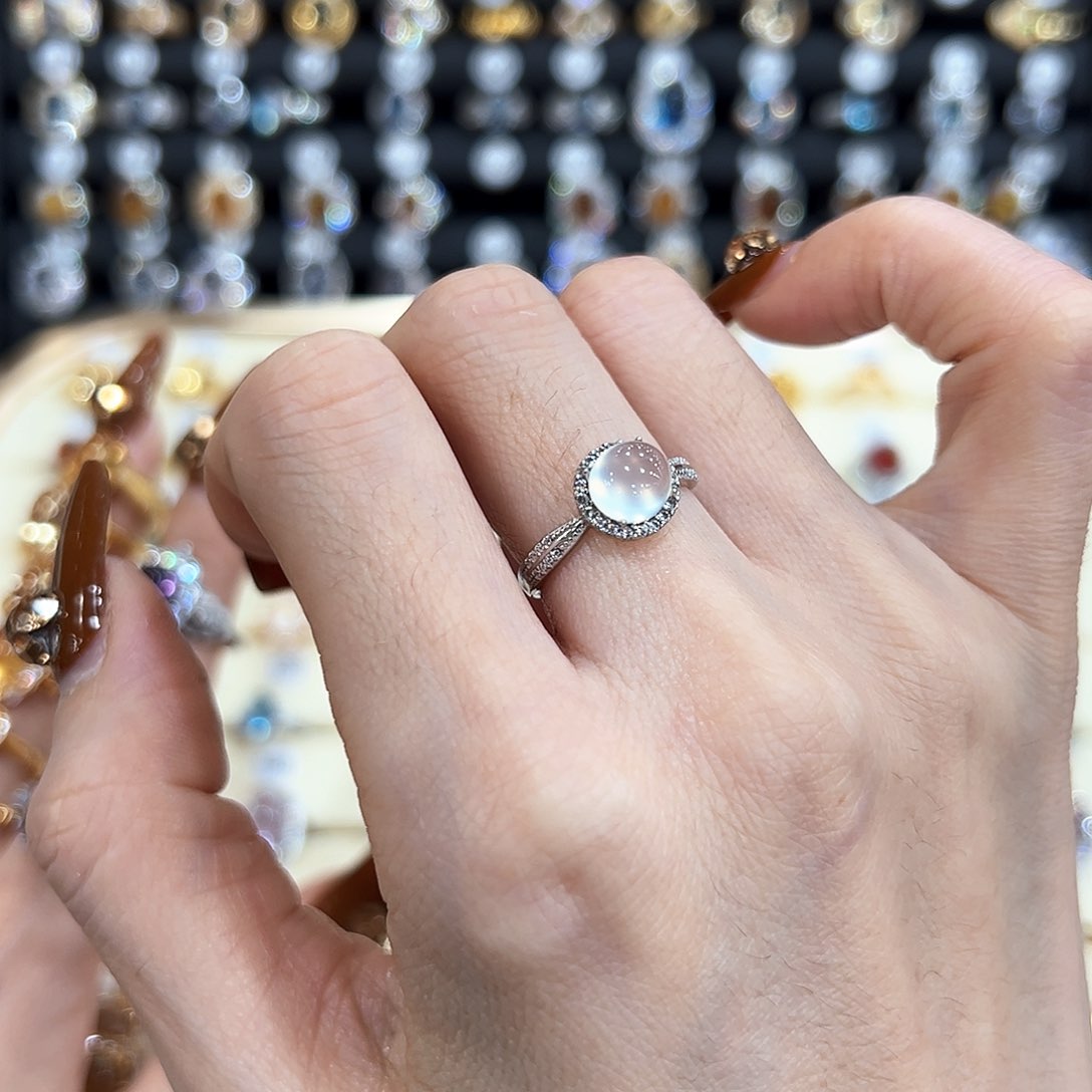 水晶金色拖不保色介意慎拍银托不掉色银S925镶嵌L*晴