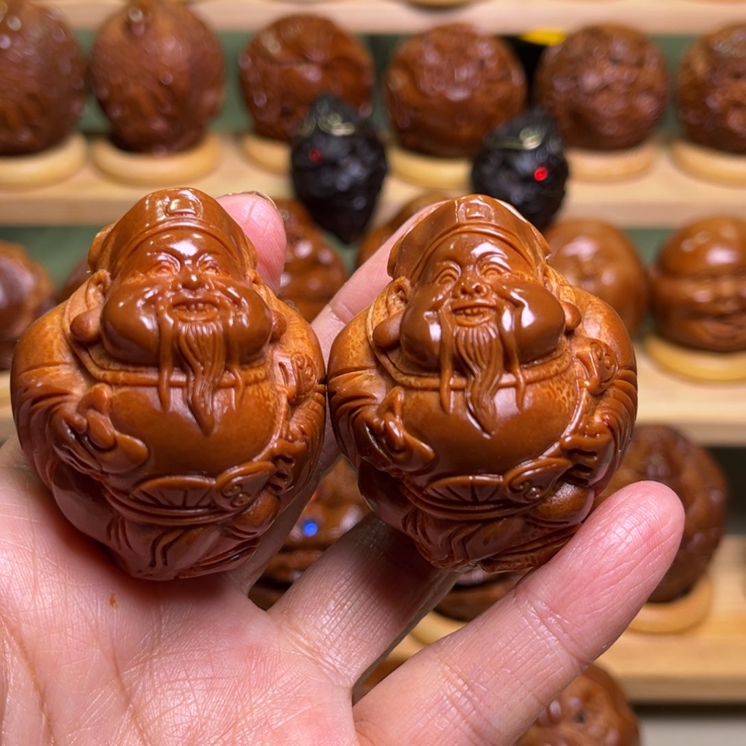 橄榄核手串/手链清****有四一财神一对