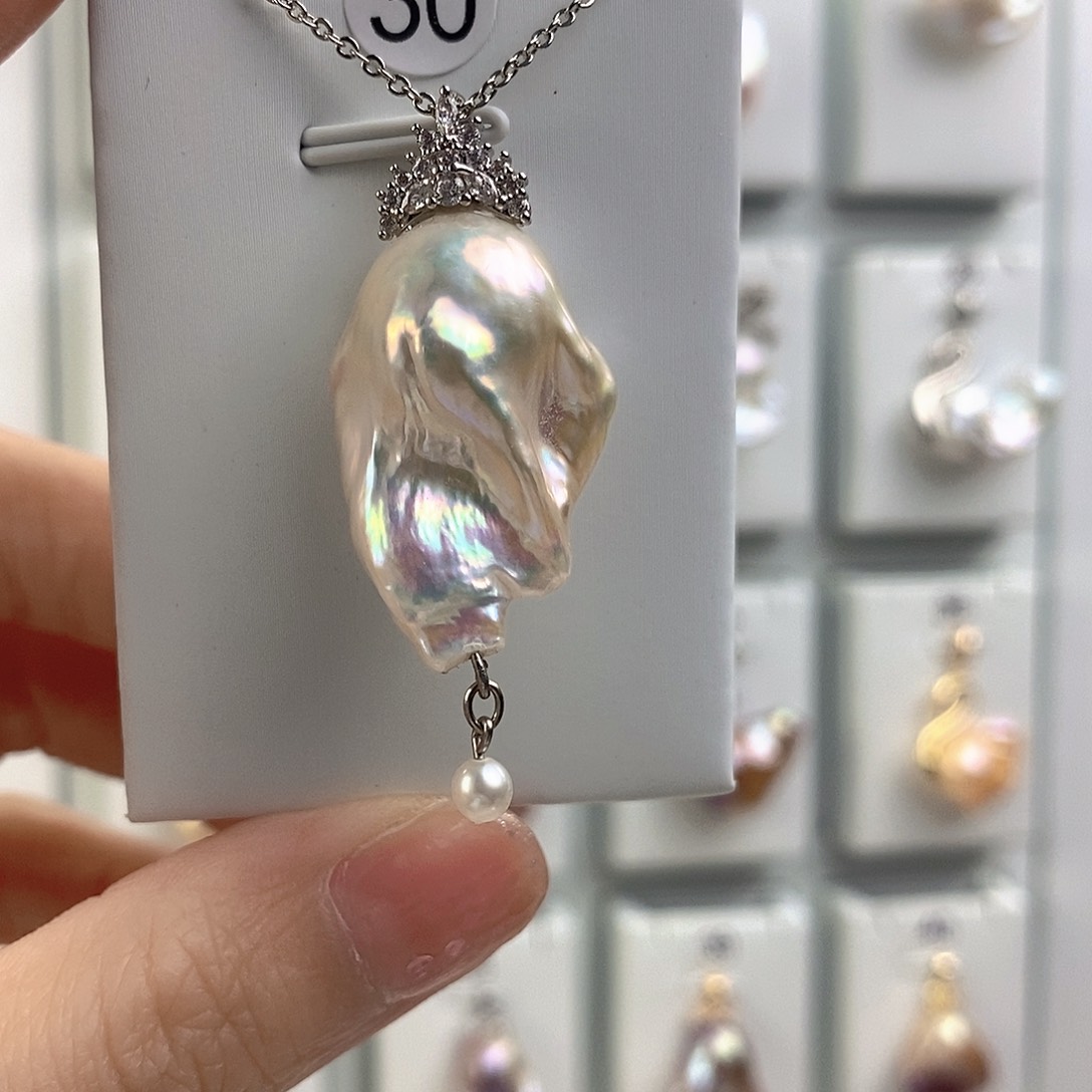 淡水珍珠颈饰合金小*