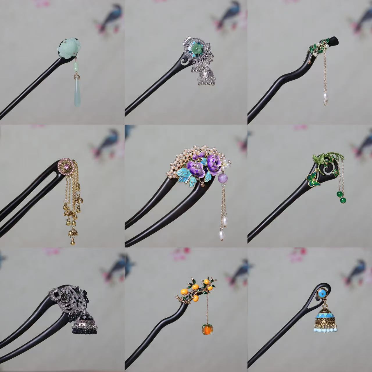 洛《看号下单》2月23日 1百搭头饰简约古风旗袍发簪