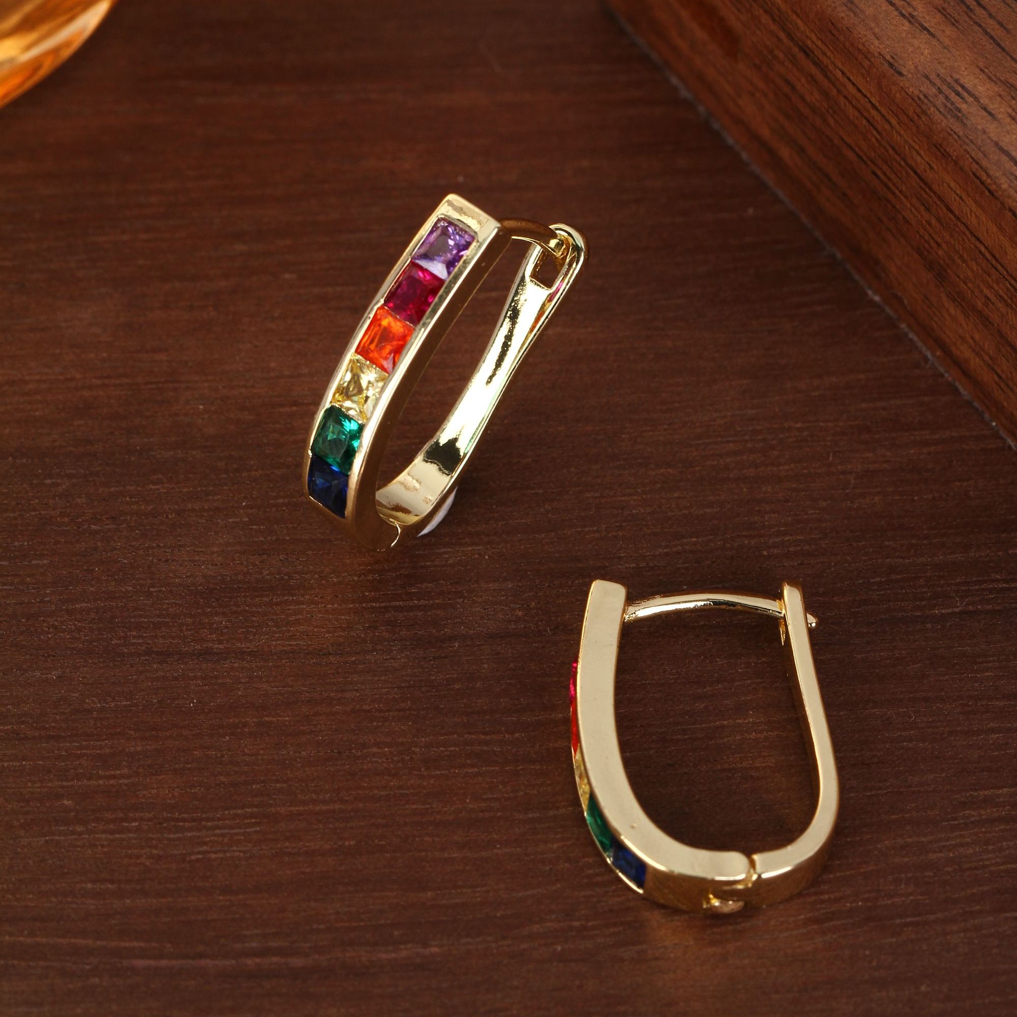 铜合金合成锆石耳饰 【KEFAN珂梵】时尚轻奢百搭气质耳饰FL0006