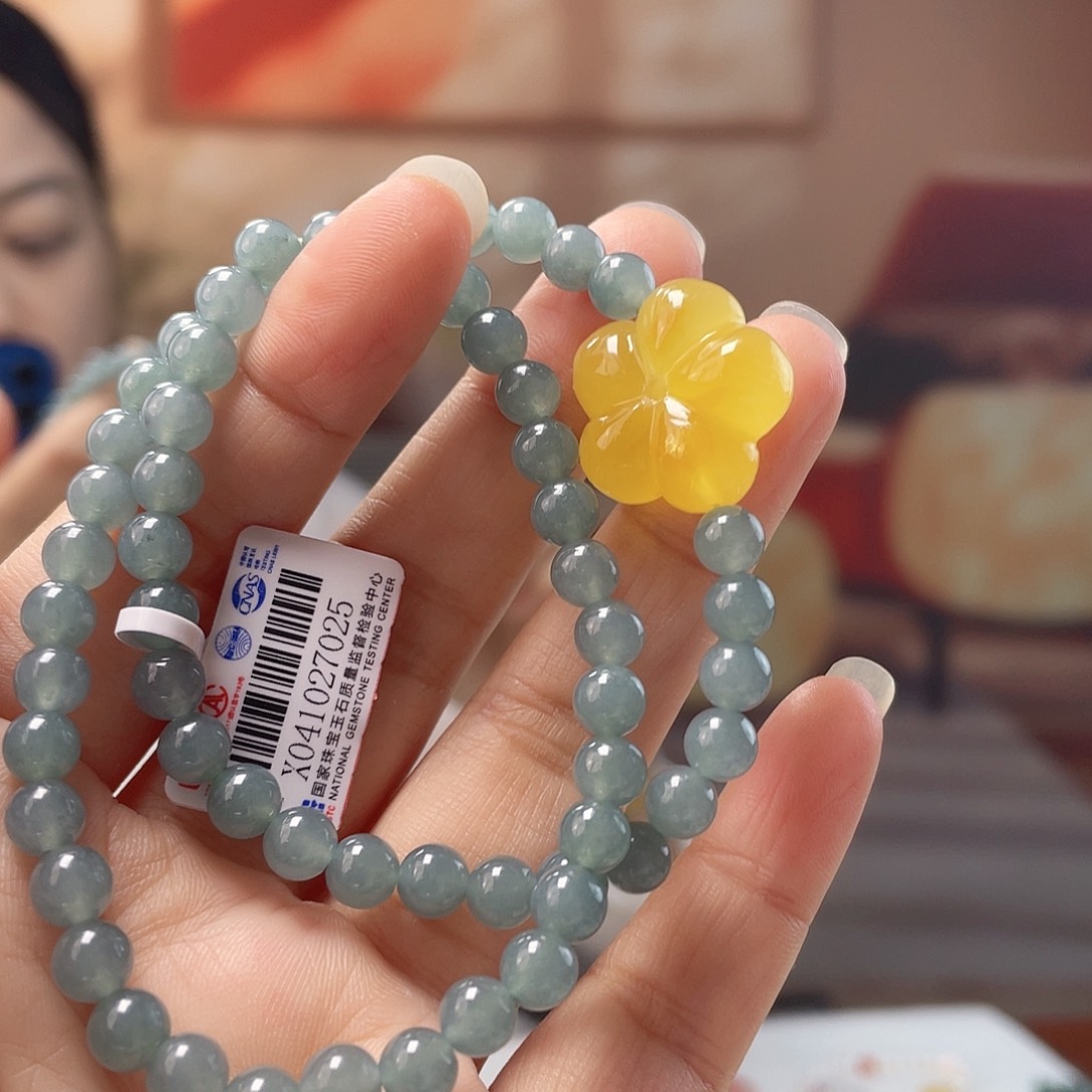裸石琥珀未镶嵌蜜蜡手链