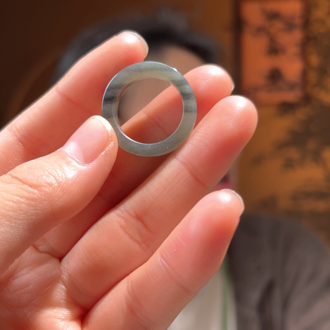 未镶嵌戒指和田玉青花12号80