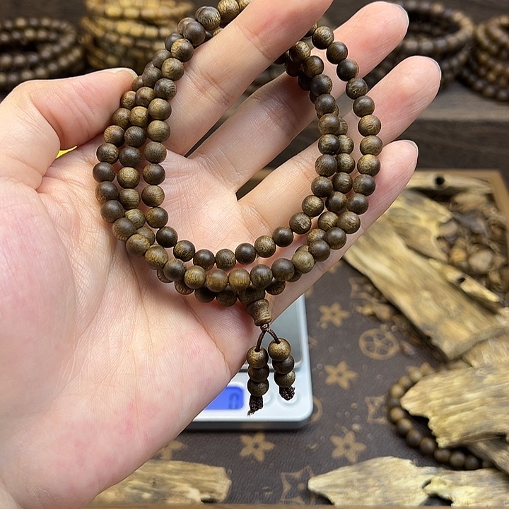 沉香沉香碎屑06圆珠多圈12克