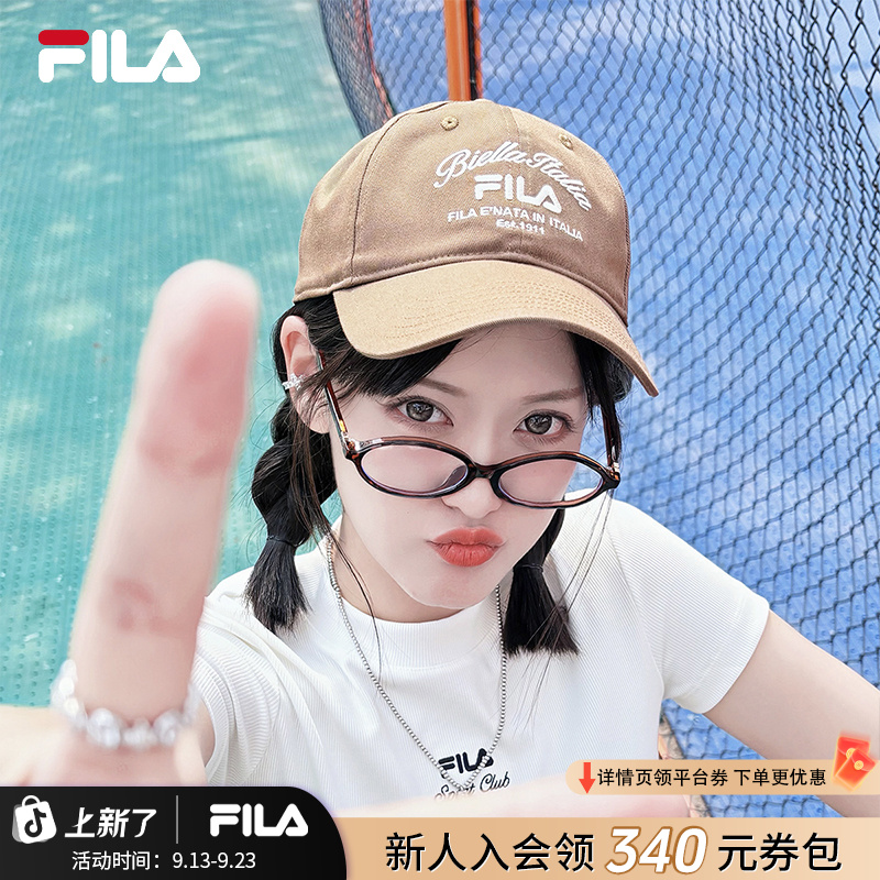 【小脸帽】FILA斐乐棒球帽百搭显脸小抗菌汗带情侣帽子F13U539233F