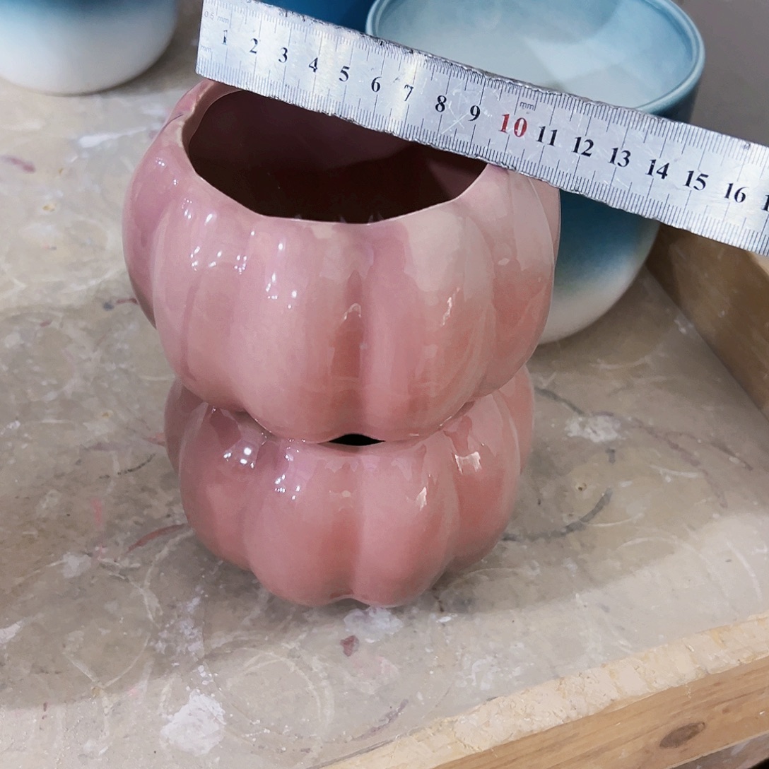 有孔，外贸尾单陶瓷花盆凑单10米包邮两个