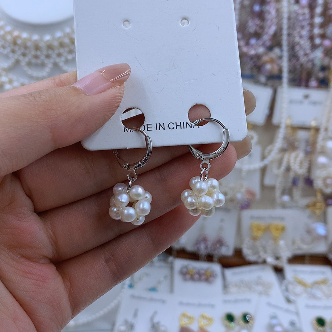 项链银S925镶嵌淡水珍珠