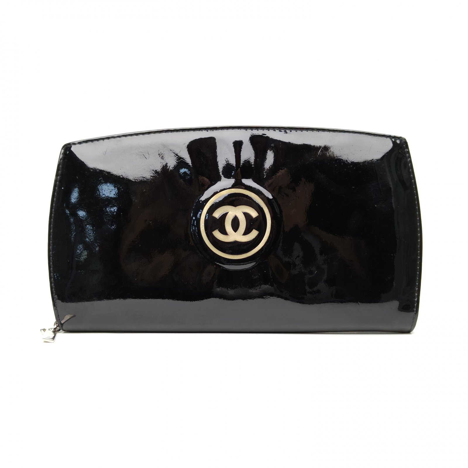 95新 Chanel/香奈儿 小花Jerry活动 黑色13开 双C logo 手拿包