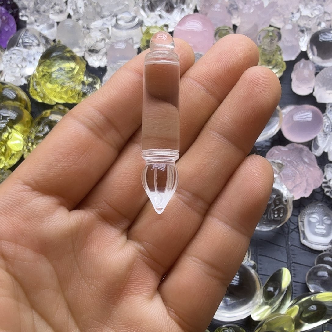 水晶未镶嵌颈饰吊坠