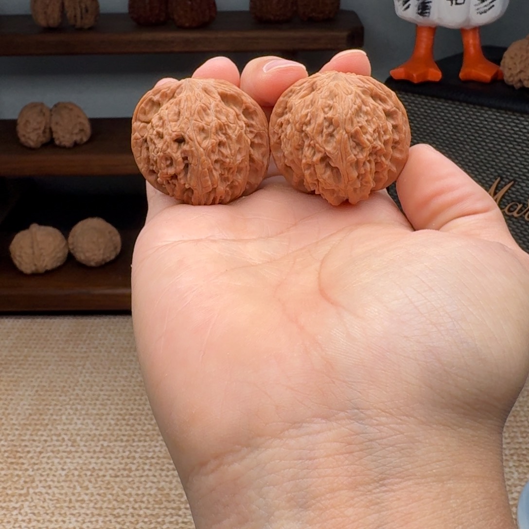 文玩核桃把件4107磨盘