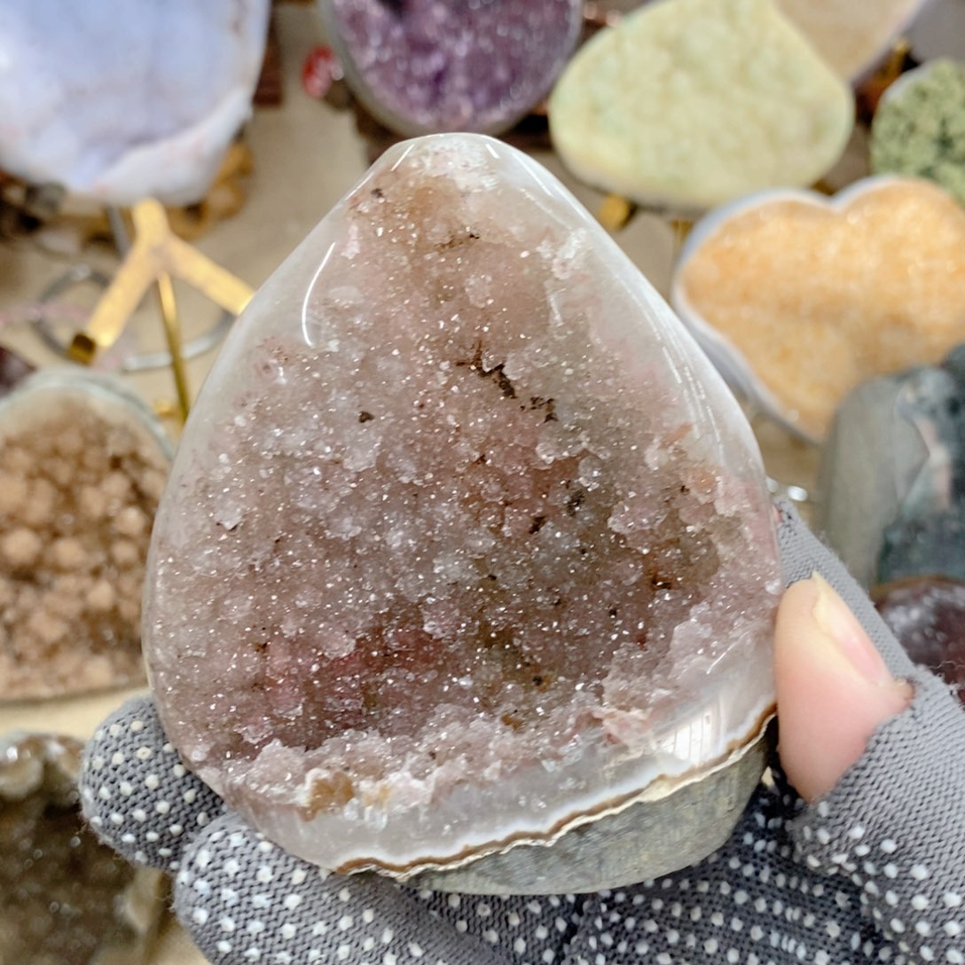 天然水晶摆件未镶嵌紫晶