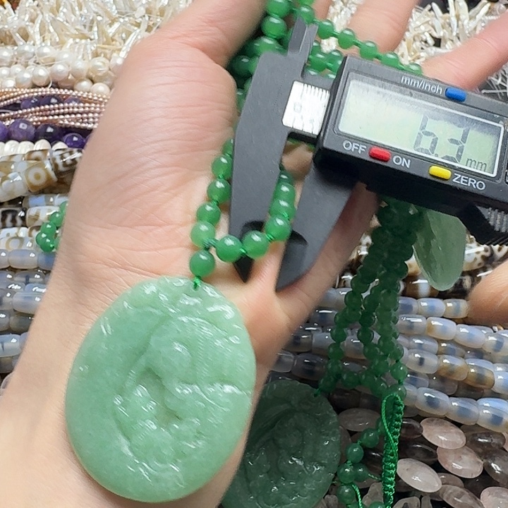 玛瑙/玉髓未镶嵌珠宝半成品一条6mm东邻玉项链