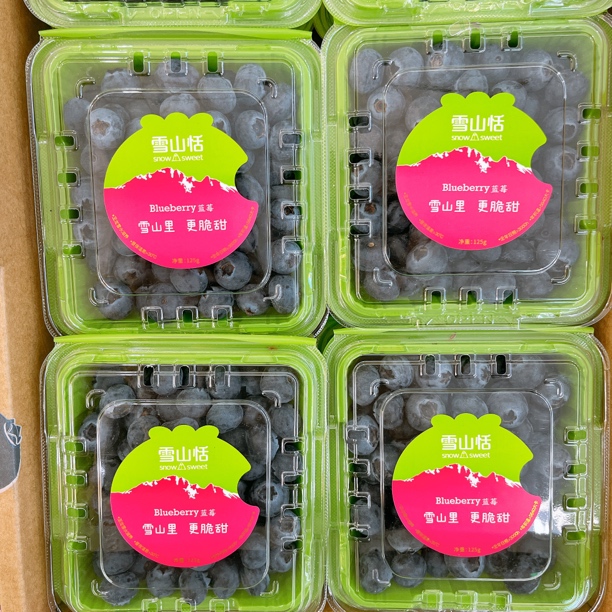 【脆口超甜】雪山恬蓝莓 玉龙雪山雪水滋养，脆口超甜，一口一个 嘎嘣脆 15mm+ 约125g/盒云南省