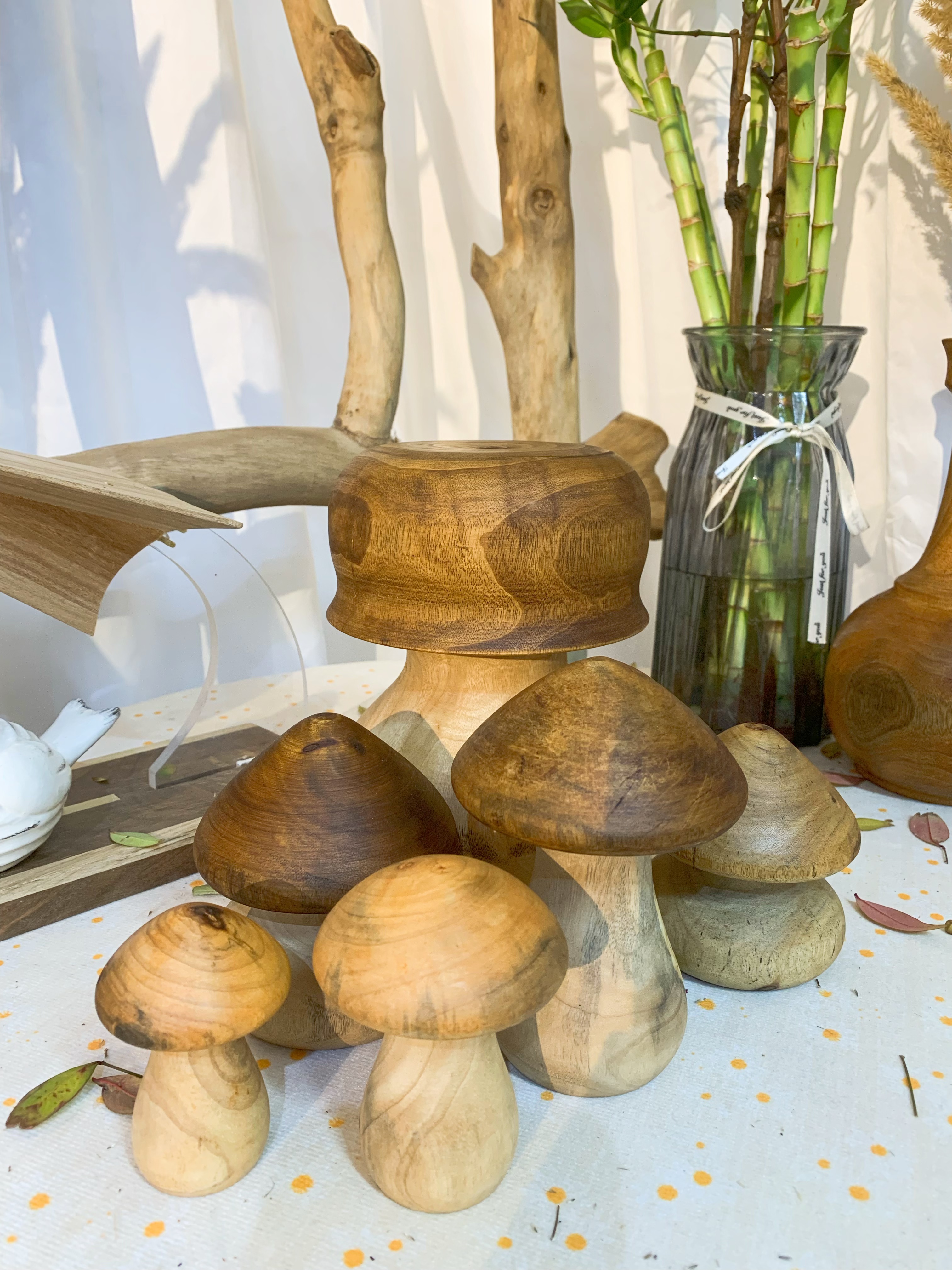 原木香樟木蘑菇摆件扩香木（直播链接一物一拍）