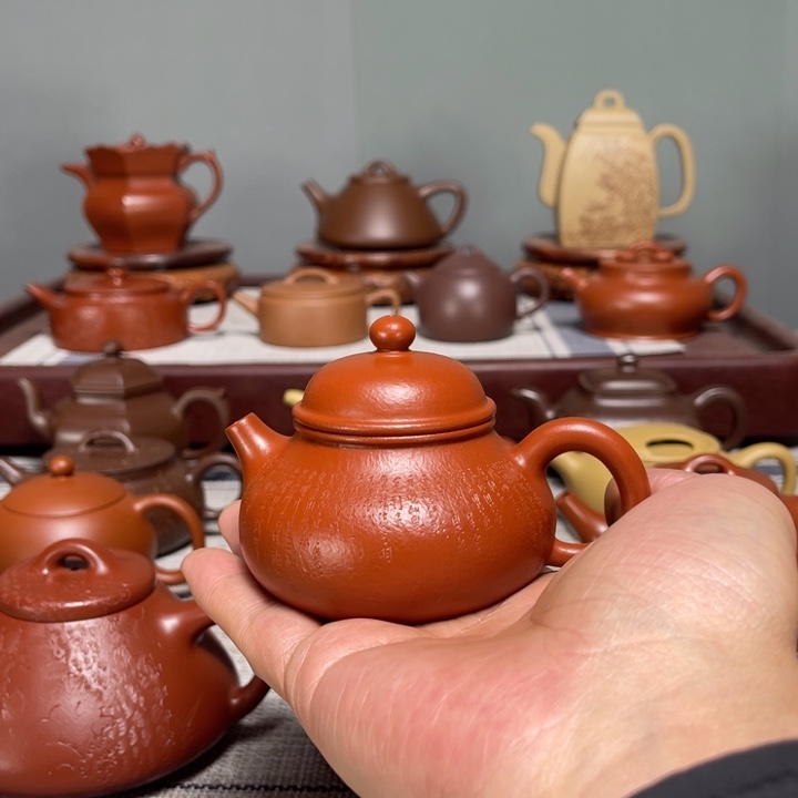 霁***函茶壶紫砂朱泥容天135cc