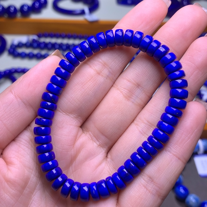 青金石手链未镶嵌铁**超7mm药片1669