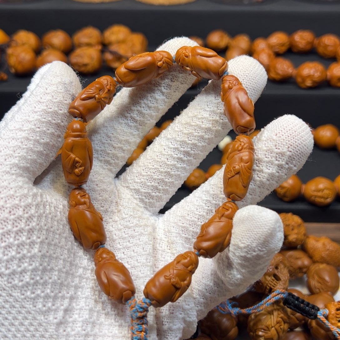 橄榄核手串/手链1.2金条财神