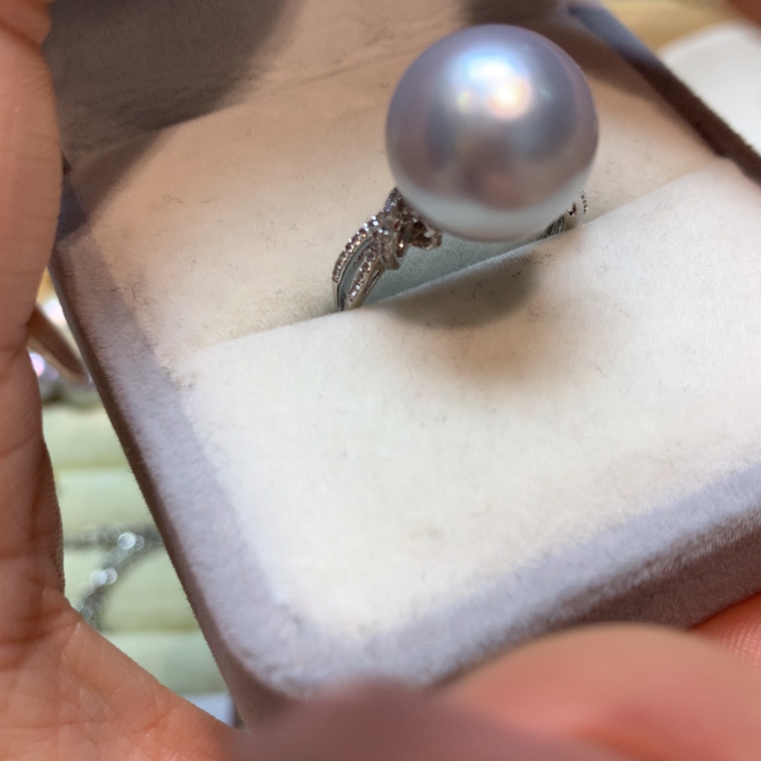 海水珍珠戒指14K金镶嵌