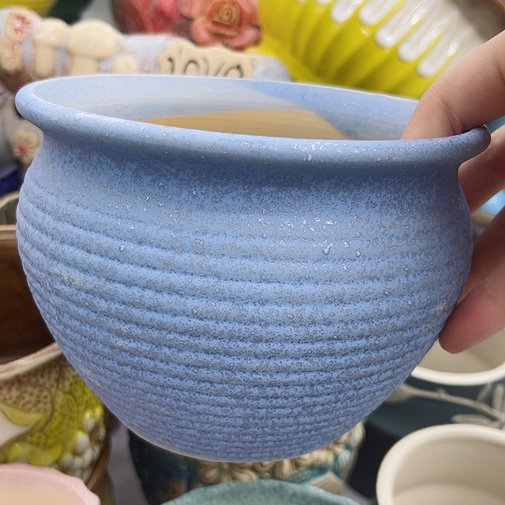 多肉绿植陶瓷花盆9.9包邮，有孔