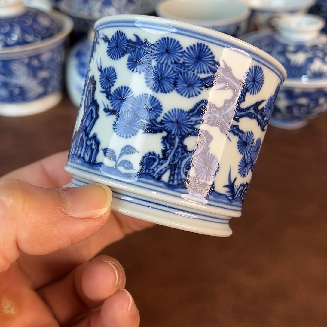 杯烽*景德镇全手工手绘陶瓷