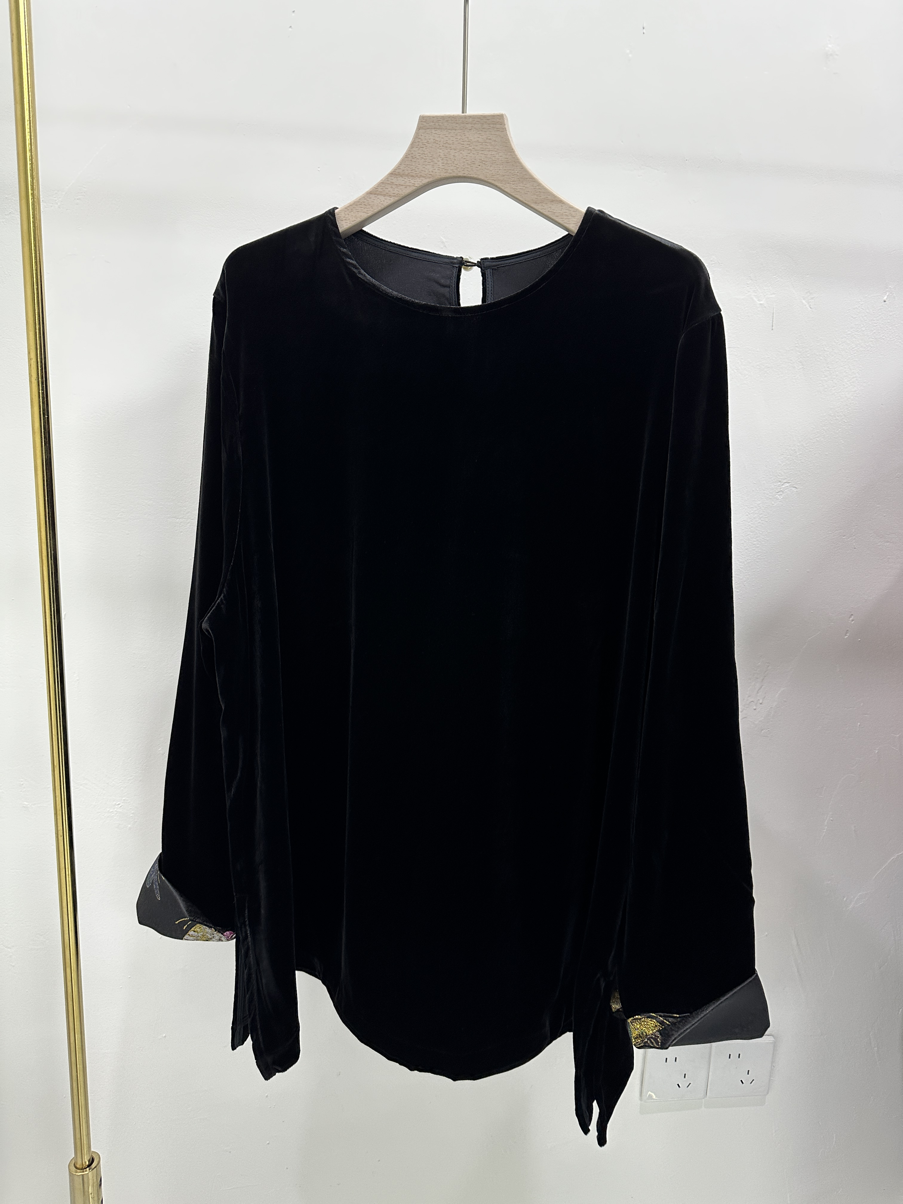 拼接撞色宽松新中式气质百搭圆领上衣老钱风松弛感女装贵气