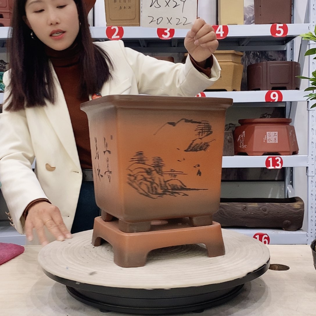 紫砂花盆紫砂花盆