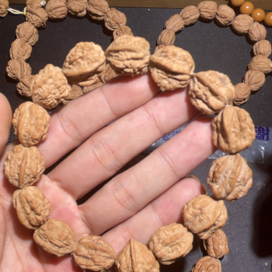 含***颠文玩核桃手串嵩山蛤蟆头无削尖无泡药原皮全品