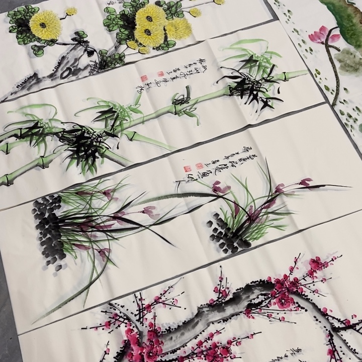 枕书斋画廊的直播间