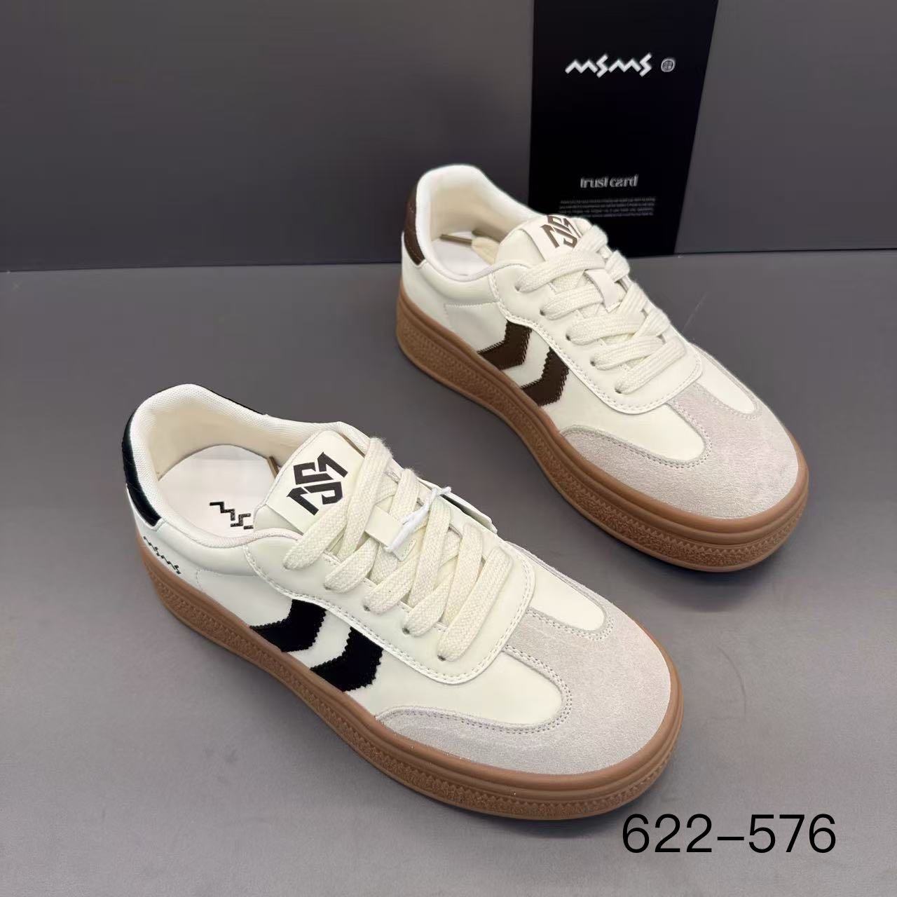 玛莎玛索秋季新款休闲板鞋622-576时尚百搭休闲百搭德训鞋阿甘鞋