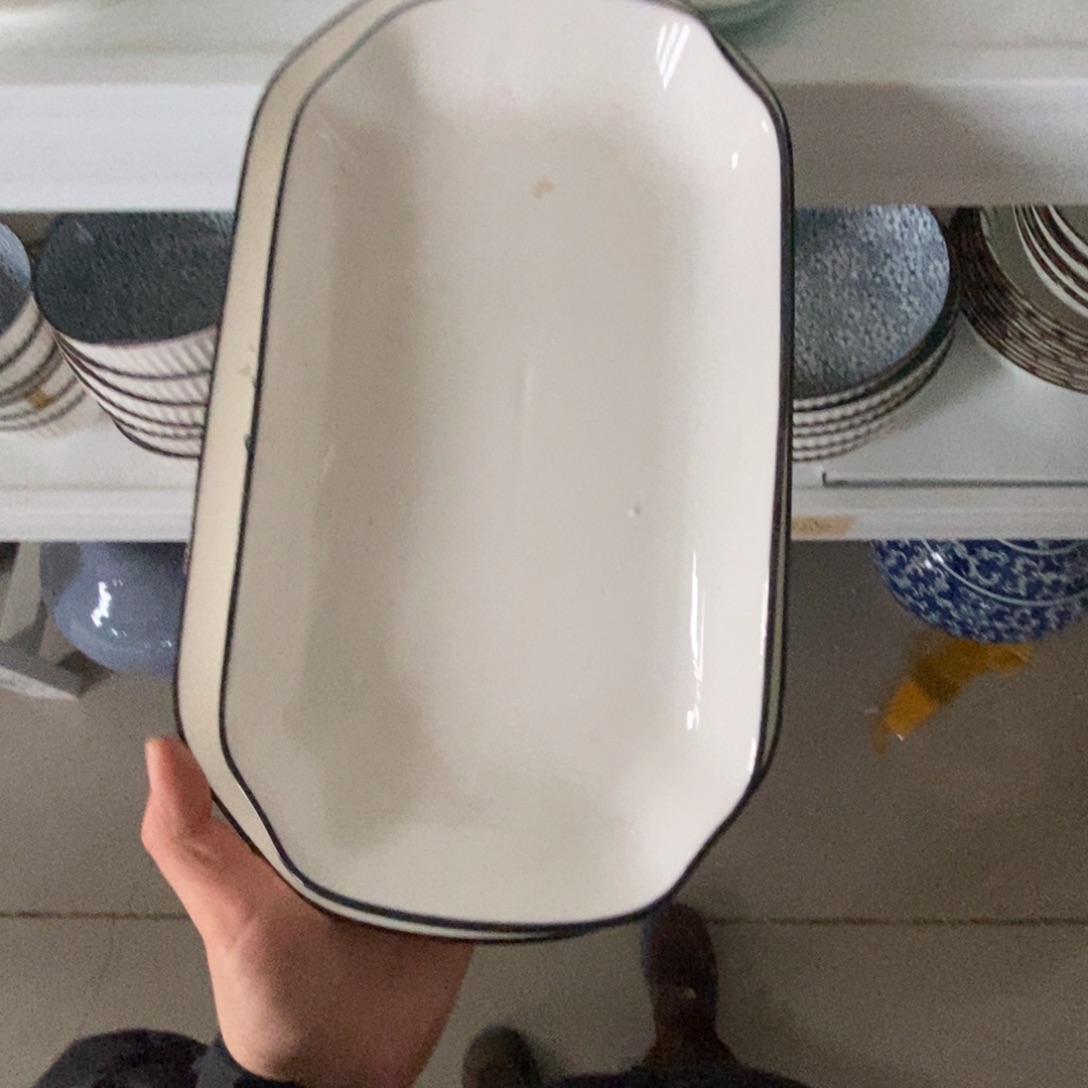 瓷2个鱼盘一大一小 福利款