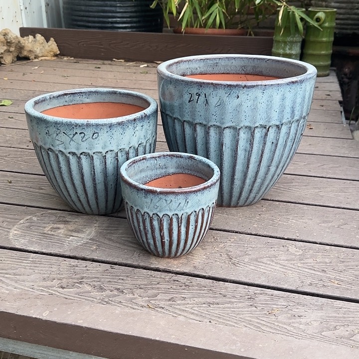 出口釉盆，3件套16X14，23X20，29X26