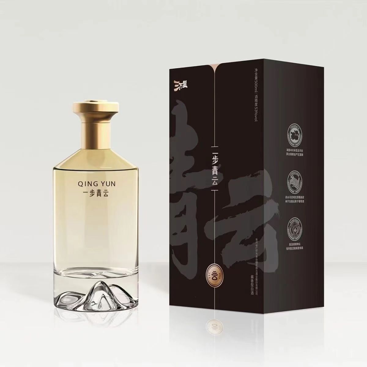 一步青云一步青云三万里黑色酱香型白酒53度500ml53度500ml