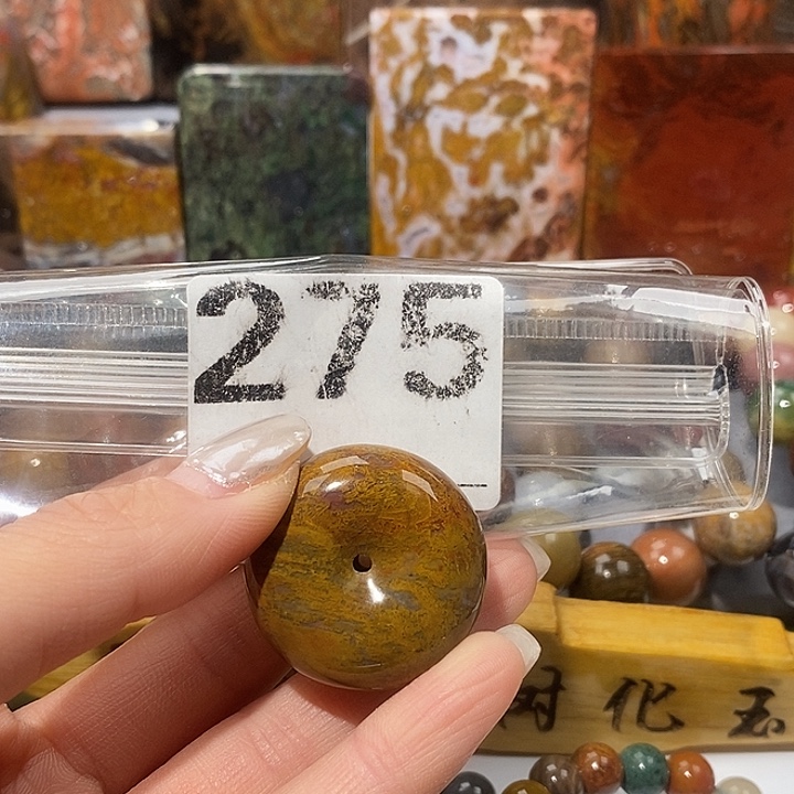 硅化玉未镶嵌天然北票树化玉吊坠