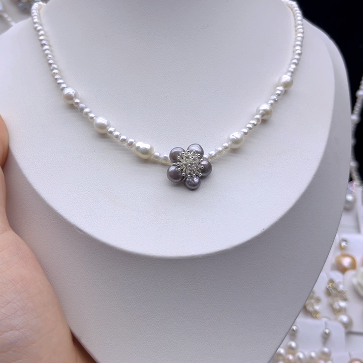 未镶嵌颈饰淡水珍珠