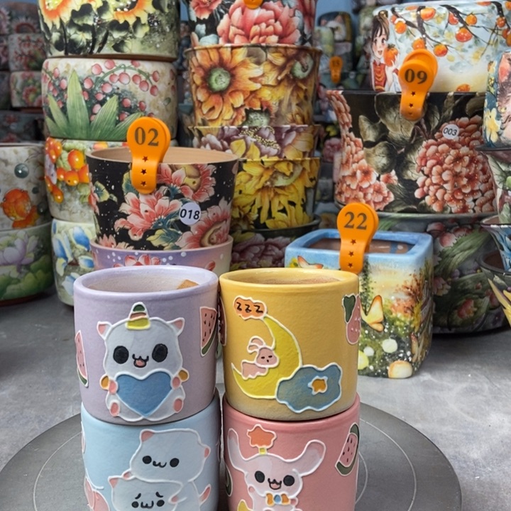 红陶景德镇艺术手绘作品