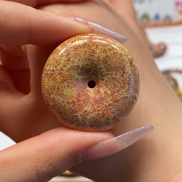 硅化玉颈饰未镶嵌赞比大花