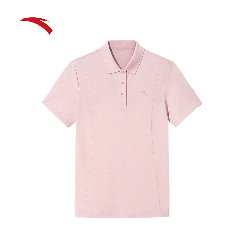 【女款POLO衫】【达人专属】安踏正品冰丝短袖运动翻领短T962527123