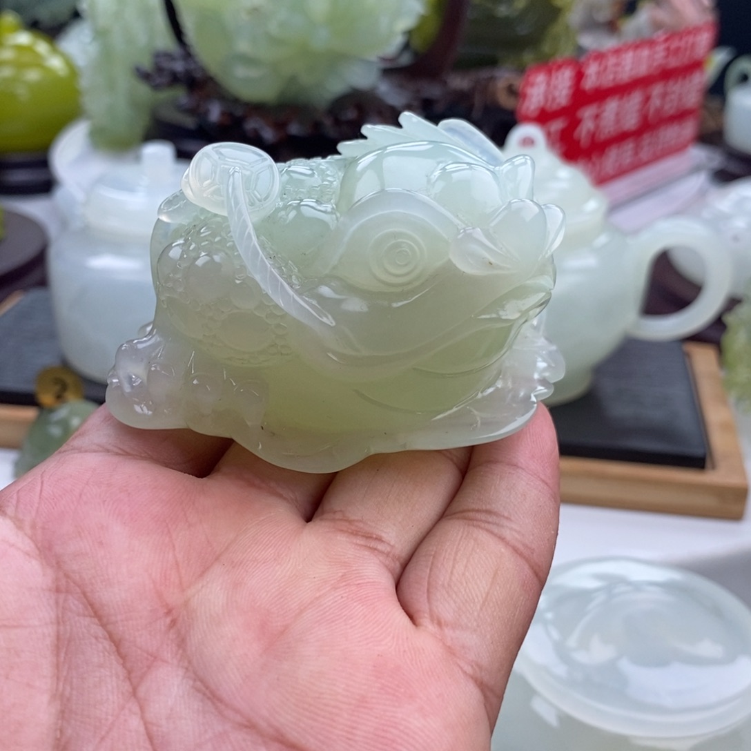 岫玉未镶嵌四大名玉手把件