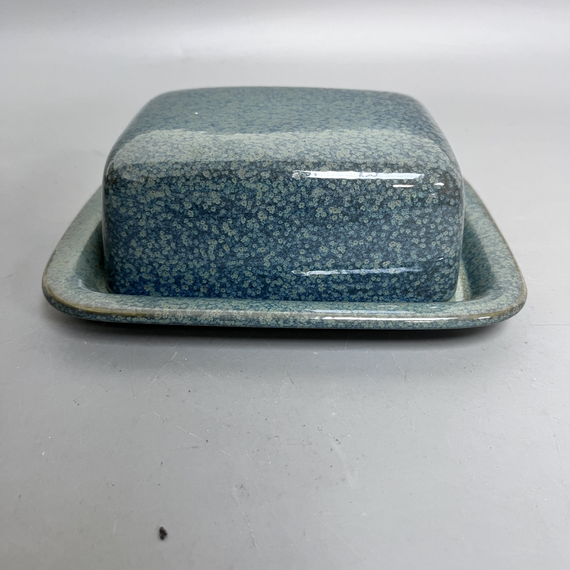 窑变釉陶瓷黄油盒子微瑕