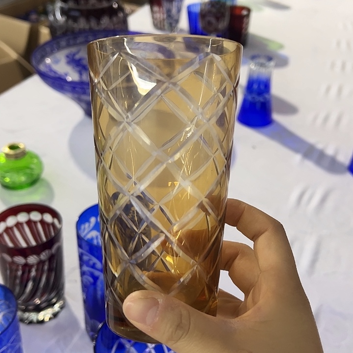 手柄款水晶玻璃微瑕一个