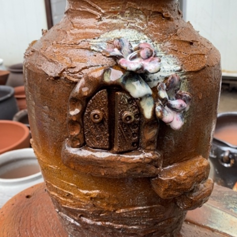 【闪购商品】紫砂花盆高约30口13无孔