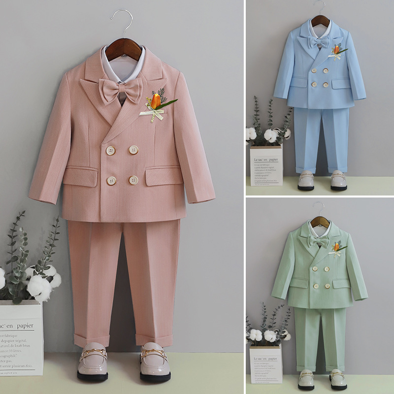 男童春秋款西装套花童参加婚礼礼服小童男宝宝一周岁生日西服儿童