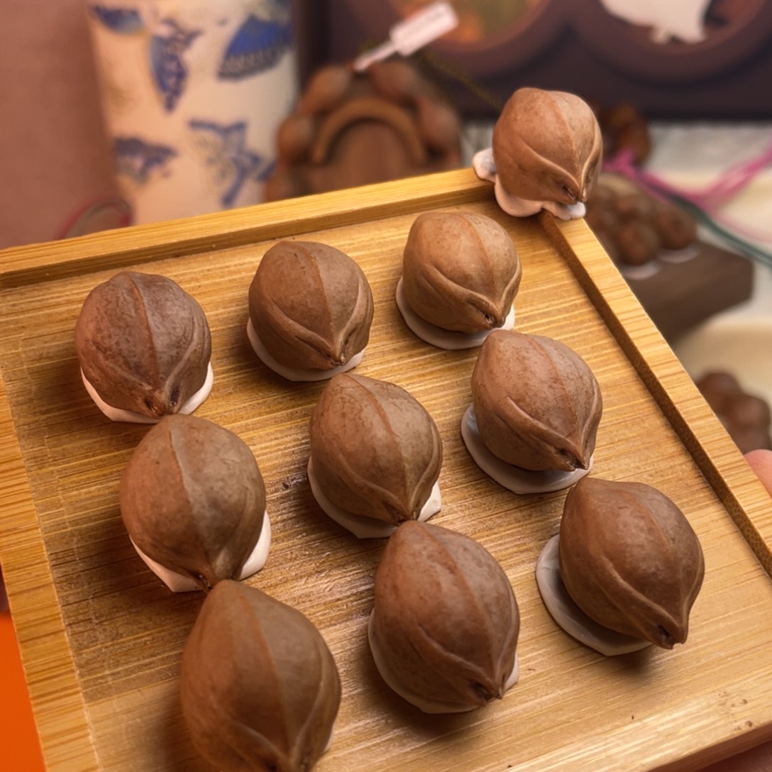 牧***川橄榄核手串/手链1623梅林铁核三面佛精品