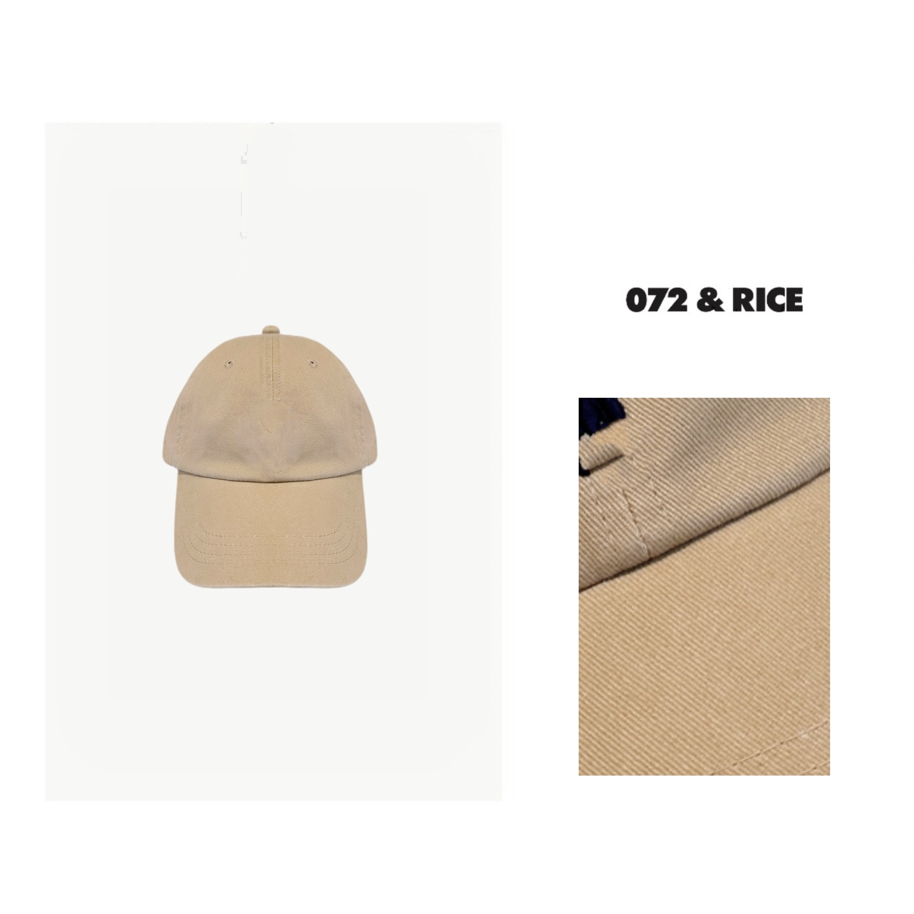 072 & RICE【小夫帽】休闲百搭遮阳纯棉棒球帽 LLD01 FF126
