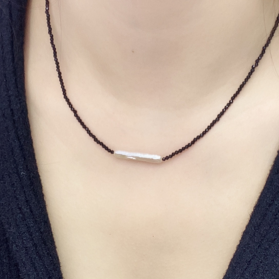 淡水珍珠颈饰银S925镶嵌