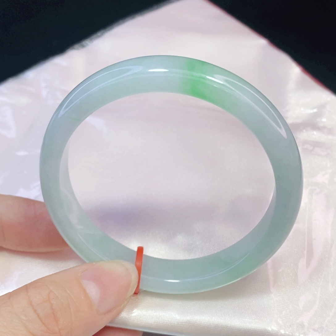 未镶嵌手镯翡翠53.9正圈