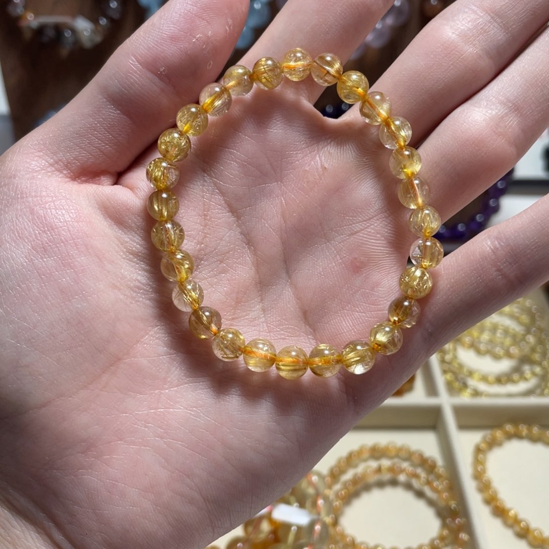 水晶手串未镶嵌天然钛晶